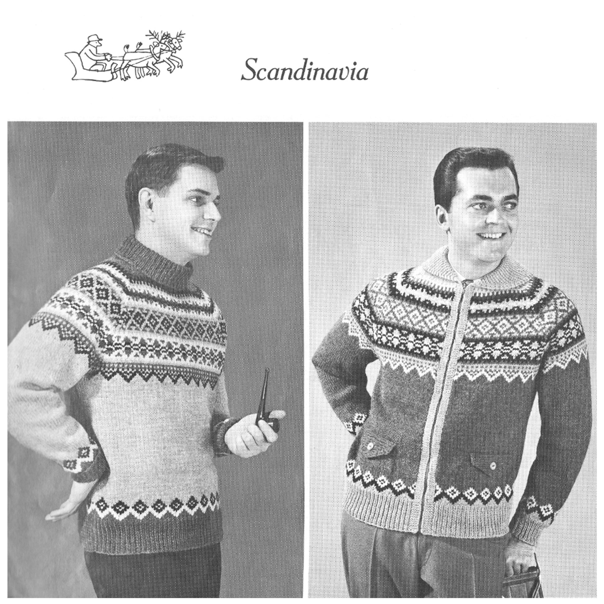 vintage knitting patterns download Day17Vintage B1038 Handknits for Men by Beehive