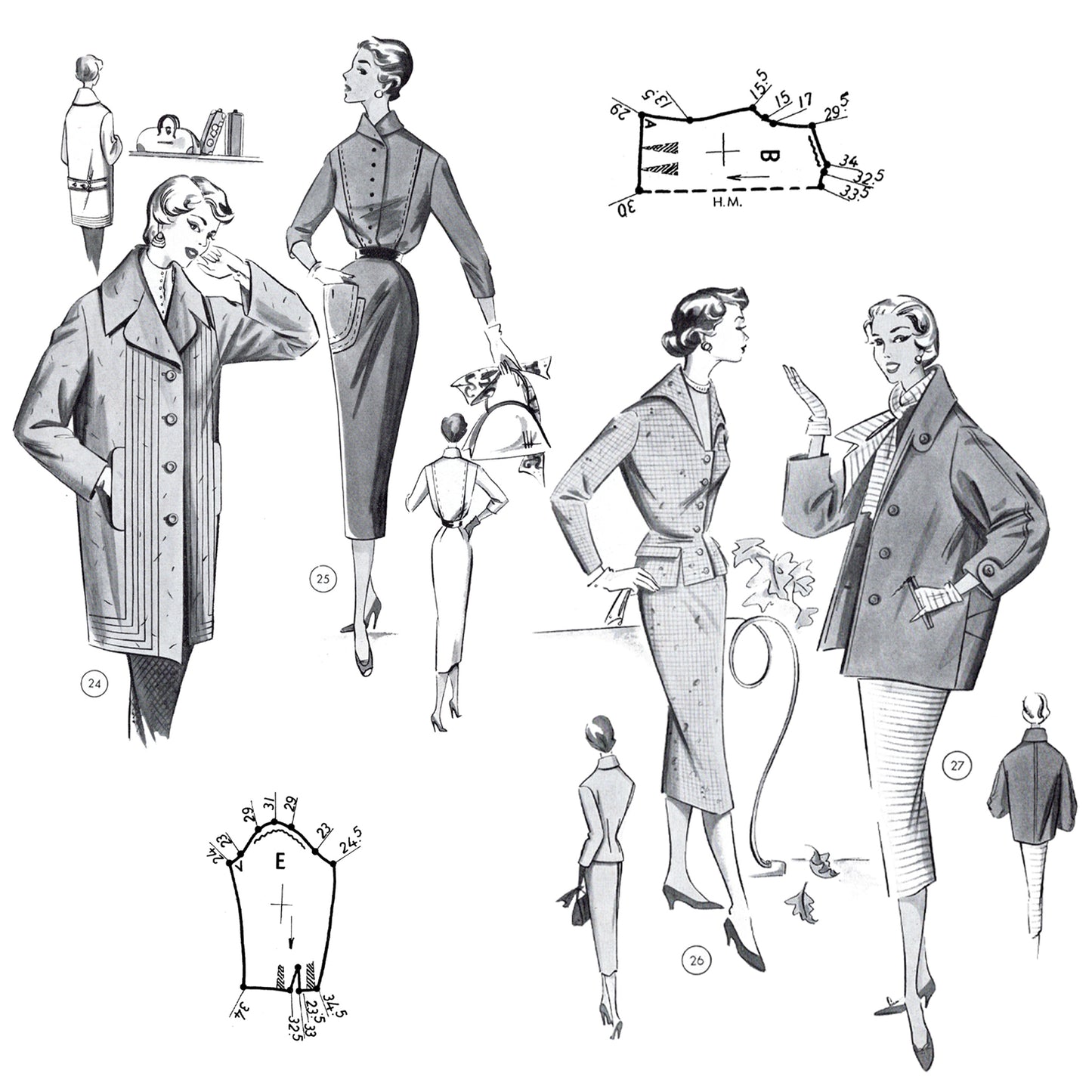 Vintage 1950s Pattern Drafting Book