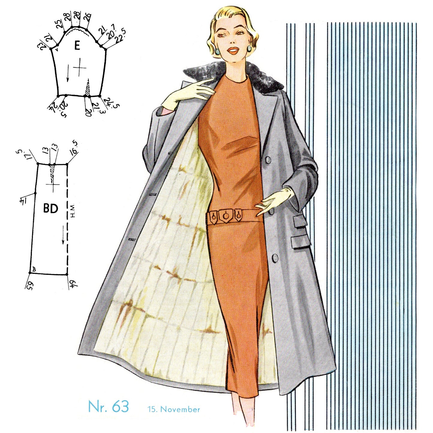 Vintage 1950s German sewing pattern drafting book