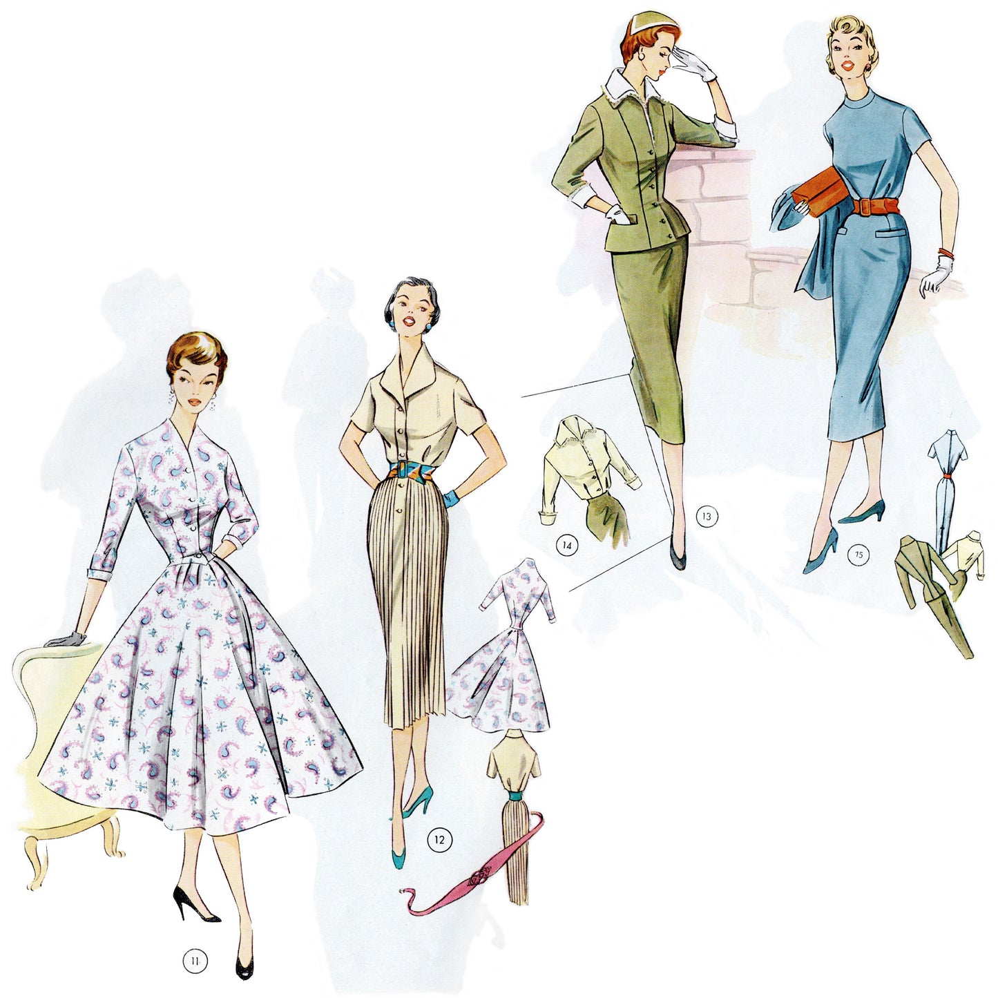 Vintage 1950s German sewing pattern drafting book