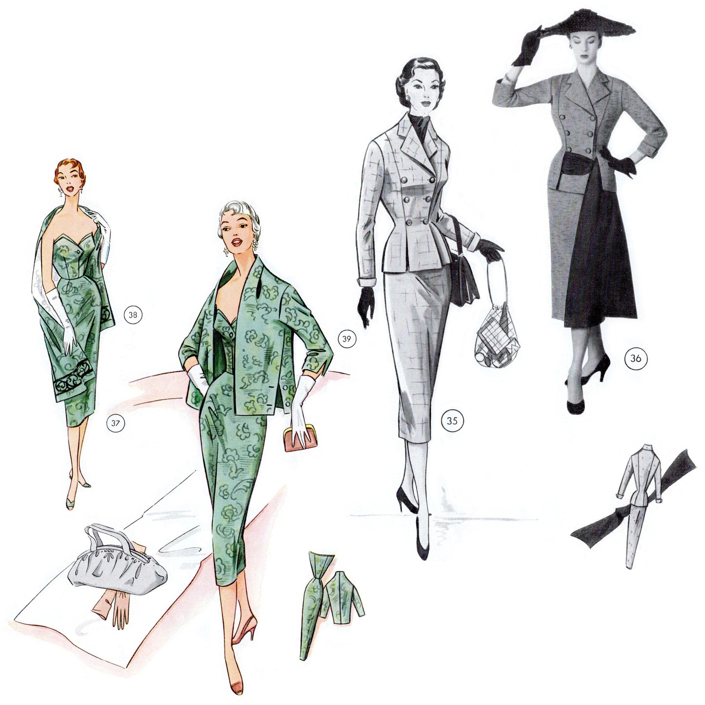 Vintage 1950s German sewing pattern drafting book