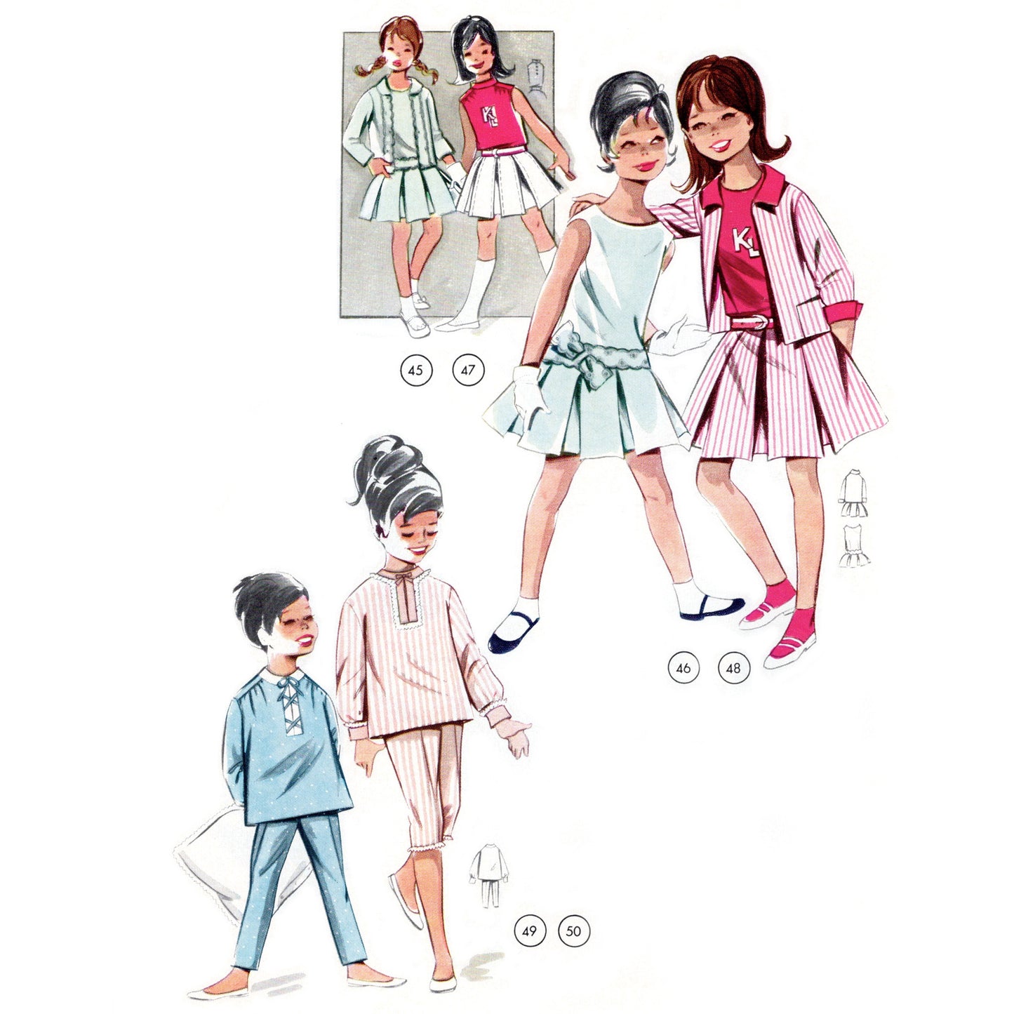 Vintage 1960s Sewing Pattern Drafting Book No. 99 Golden Rule children's clothing