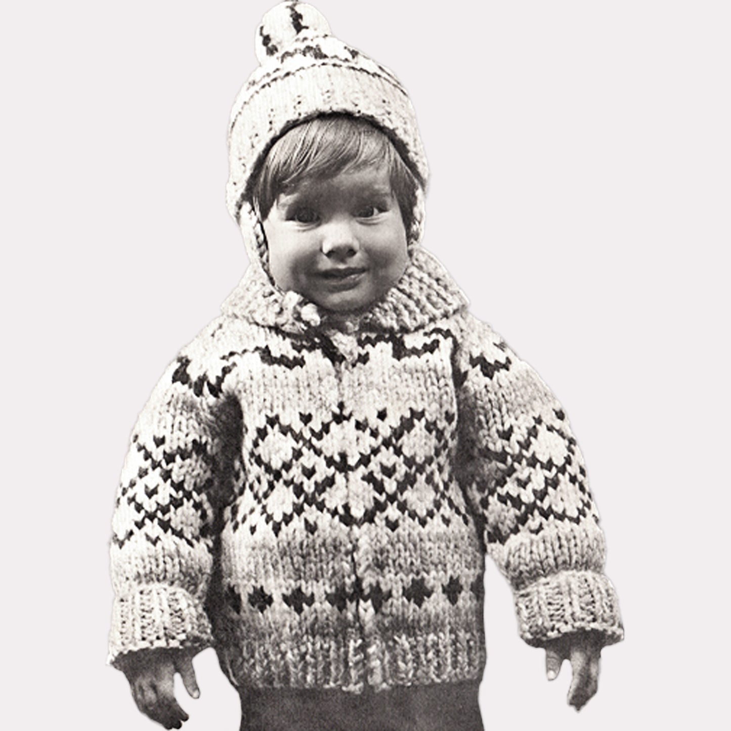 K1001 Child's Cowichan Sweater Pattern White Buffalo 121
