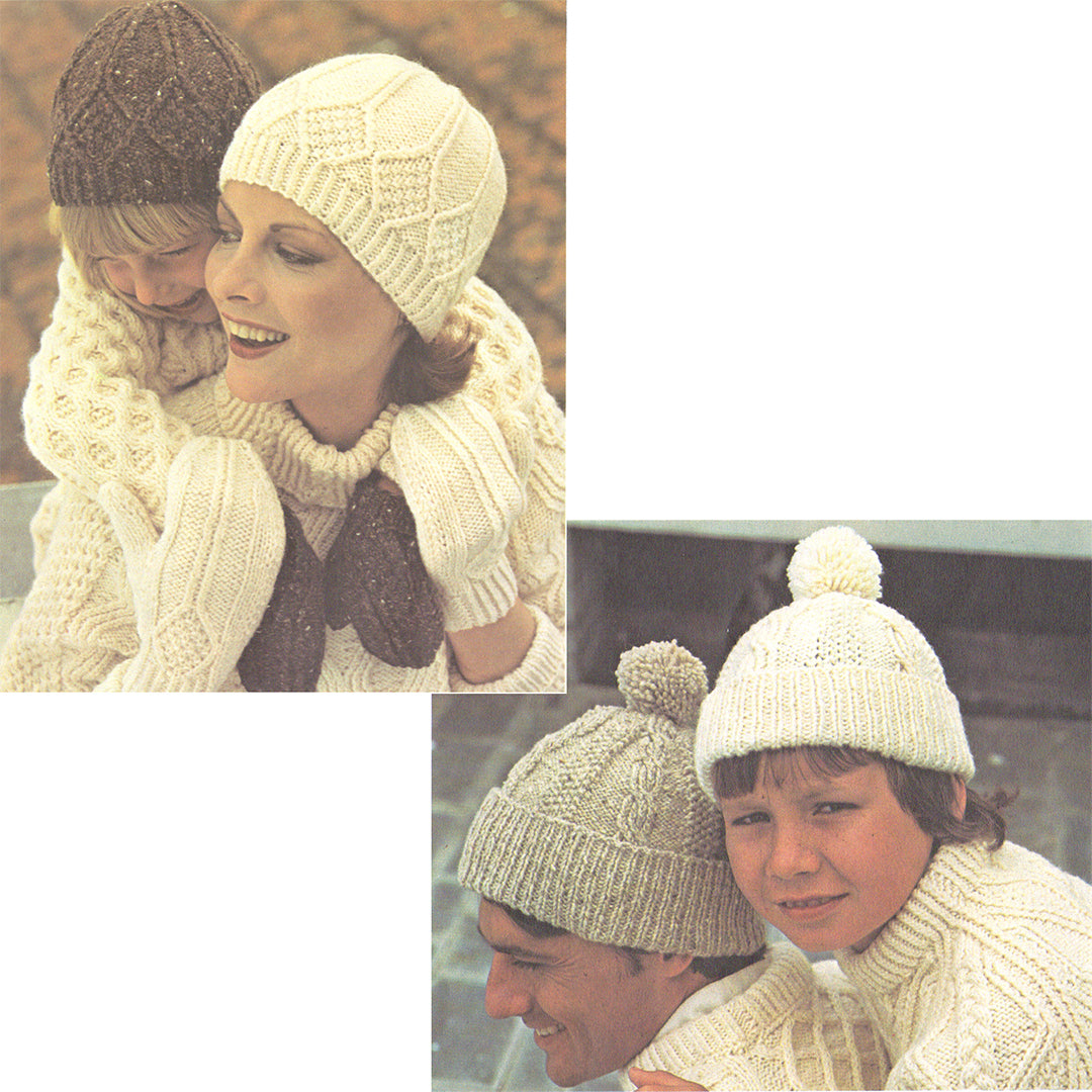 vintage knitting patterns download Day17Vintage B1081 family aran booklet