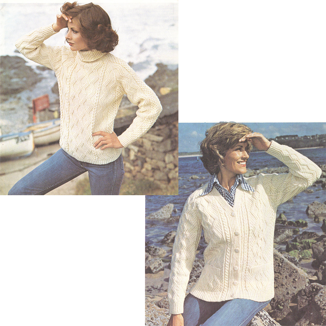 vintage knitting patterns download Day17Vintage B1081 family aran booklet