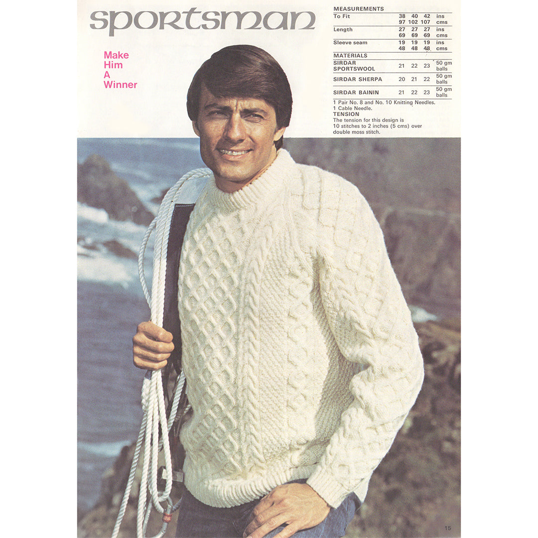 vintage knitting patterns download Day17Vintage B1081 family aran booklet