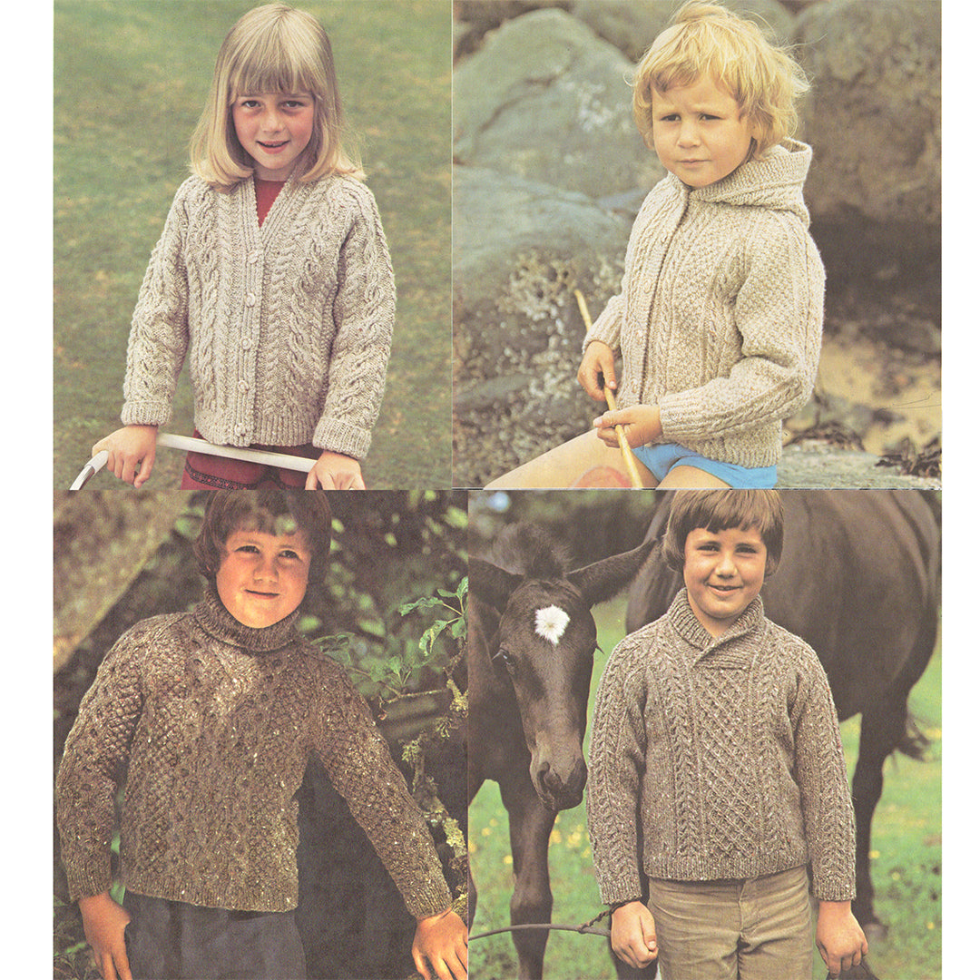 vintage knitting patterns download Day17Vintage B1081 family aran booklet