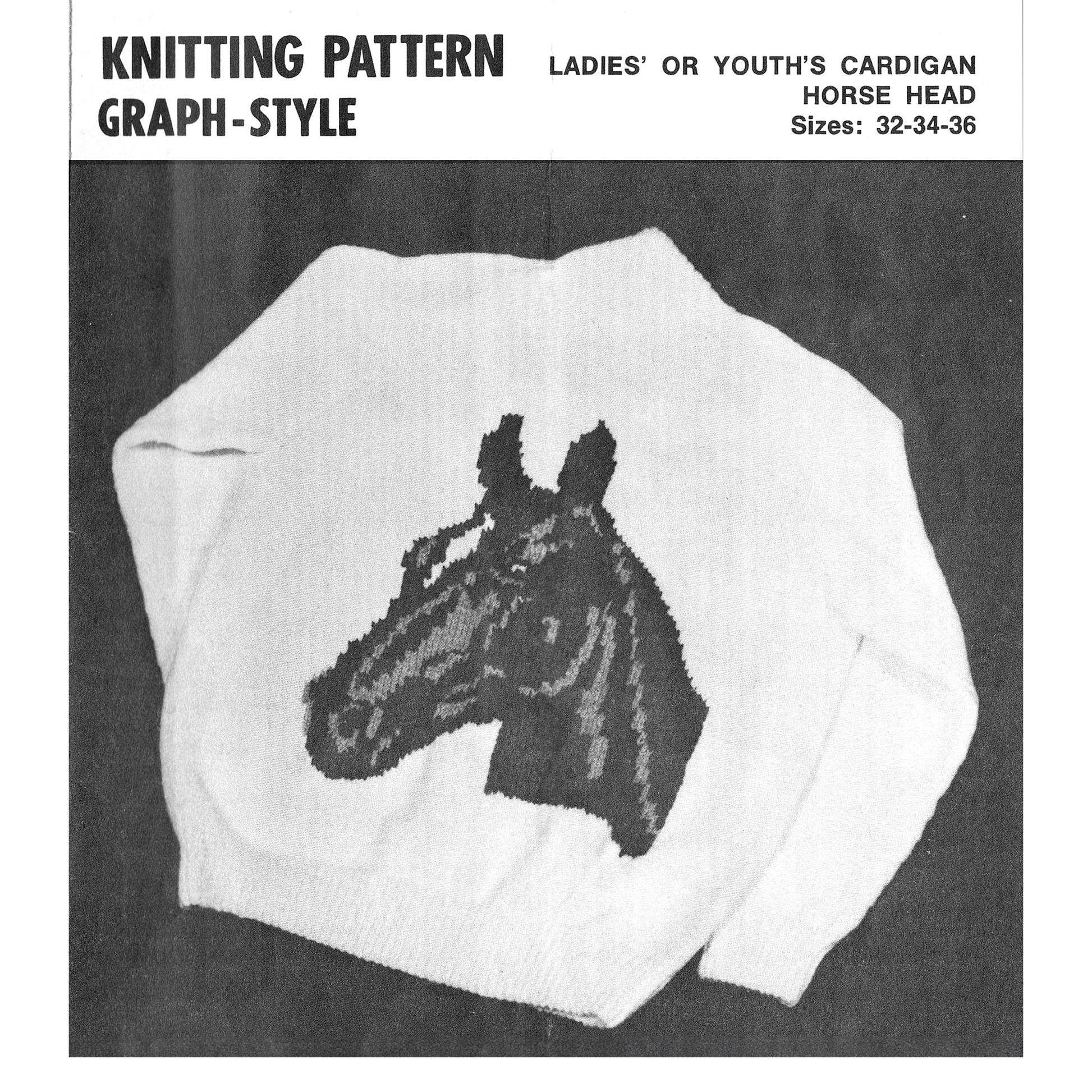 vintage knitting patterns download Day17Vintage B1026 Horse Head Cowichan Sweater