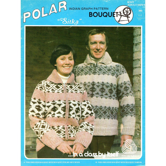 vintage knitting patterns download Day17Vintage B1044 Bouquet Polar Sitka Cowichan Sweater