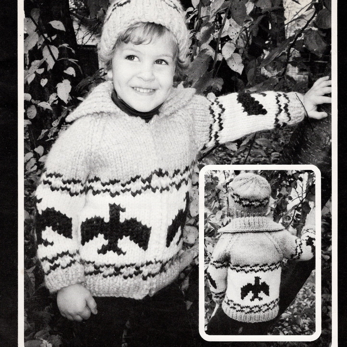 vintage knitting patterns download Day17Vintage B1046 Bouquet 500 Big Chief Cowichan Sweater