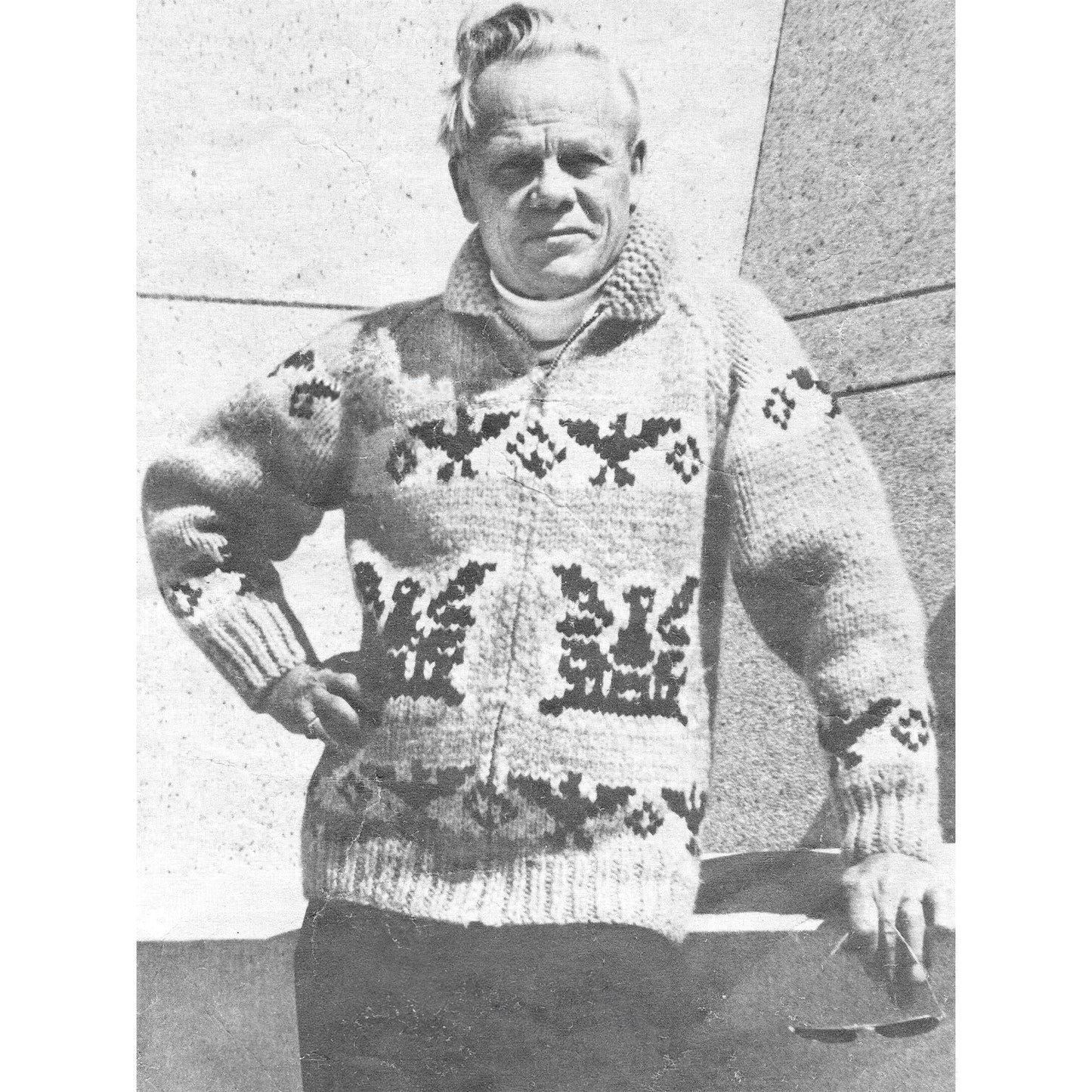 vintage knitting patterns download Day17Vintage B1048 White Buffalo 21 Cowichan Sweater