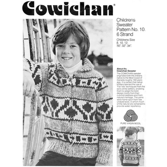 vintage knitting patterns download Day17Vintage B1051 Cowichan Sweater No. 10