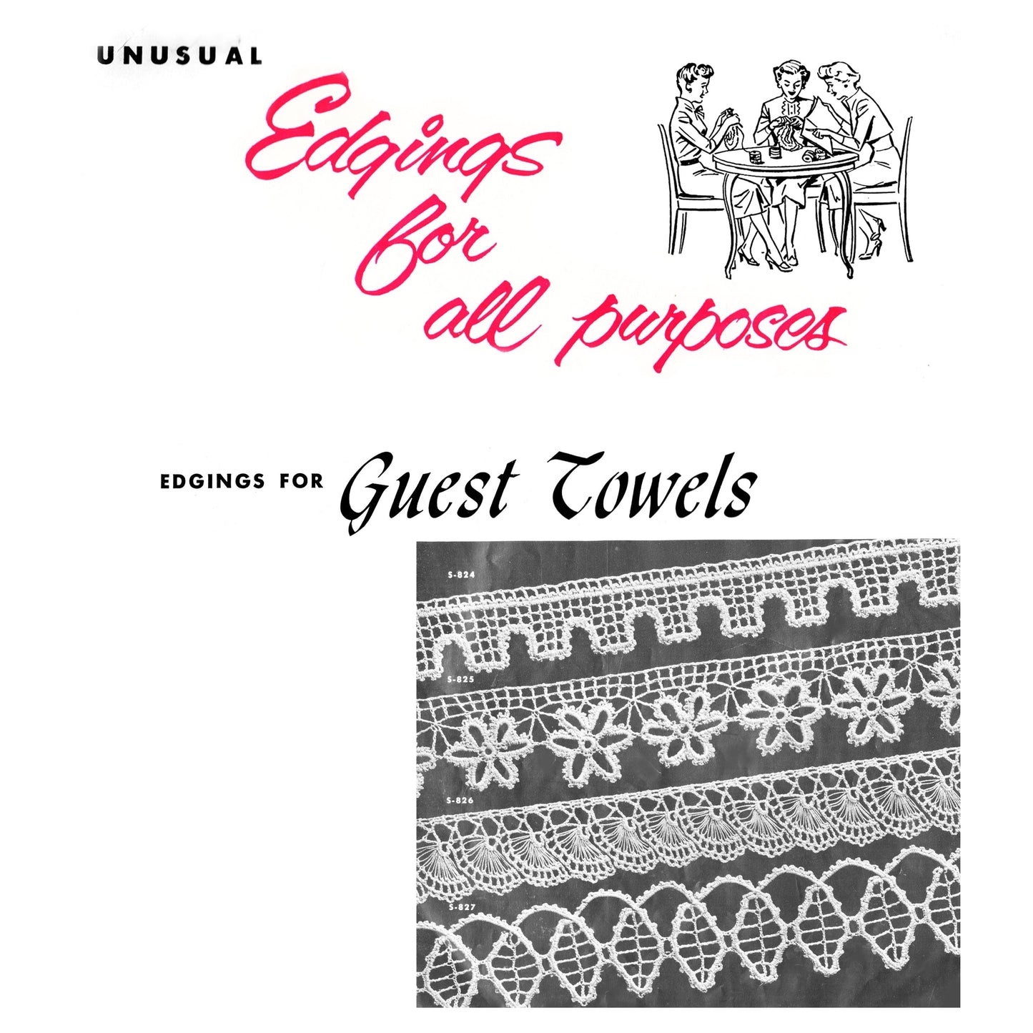 vintage knitting patterns download Day17Vintage B1077 Edgings for All Purposes Pattern Booklet