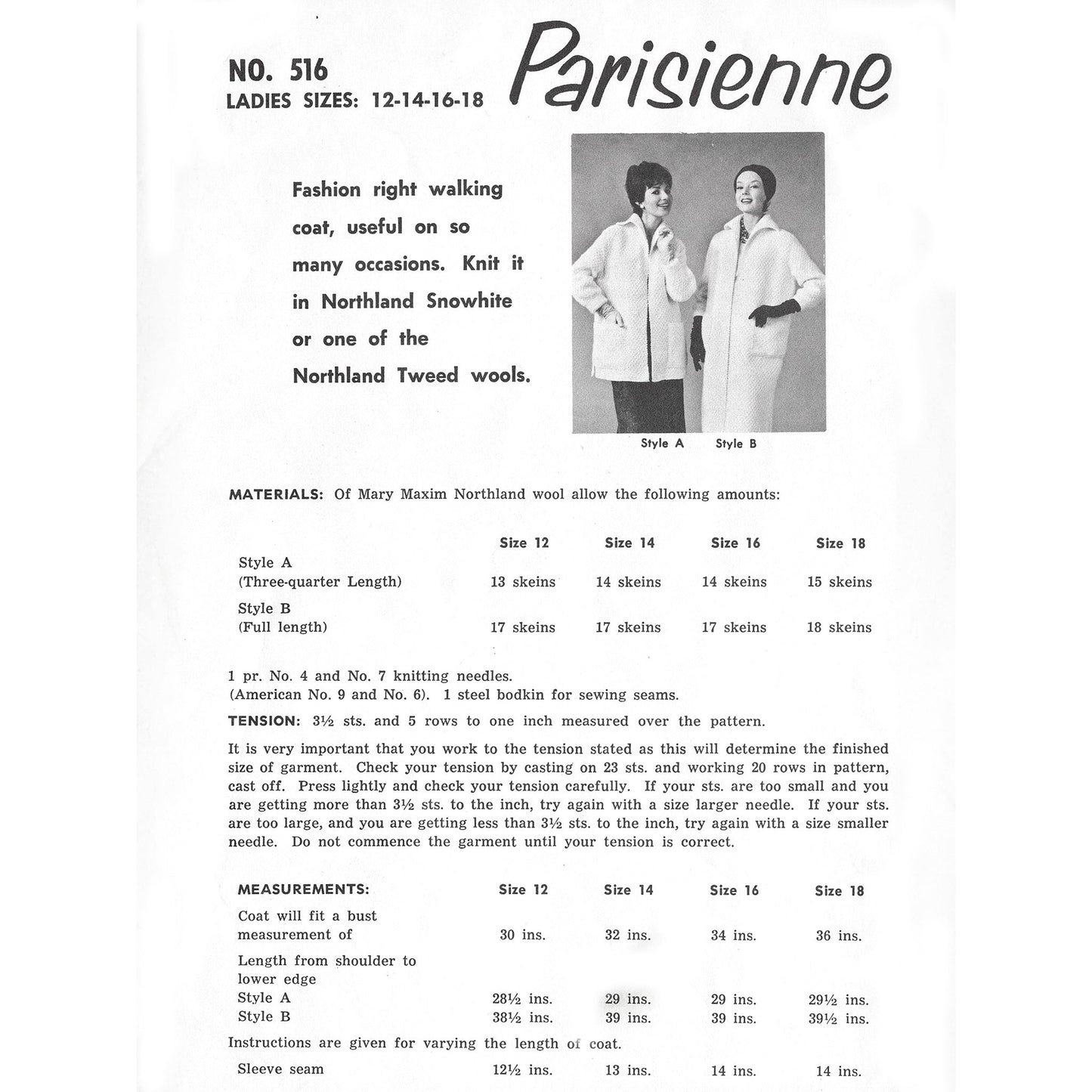 vintage knitting patterns download Day17Vintage B1024 Bulky Knit Fifties Coat in Two Lengths