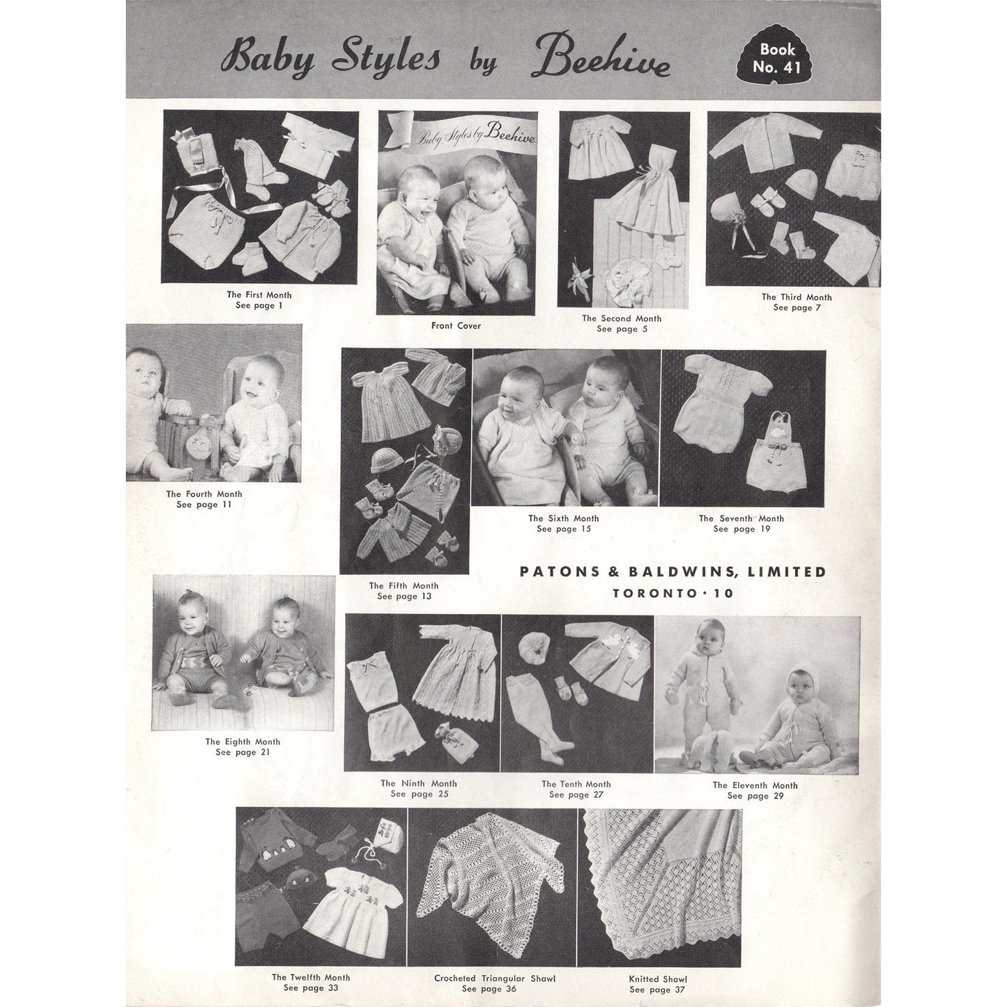 vintage knitting patterns download Day17Vintage B1028 Baby Styles by Beehive No. 41