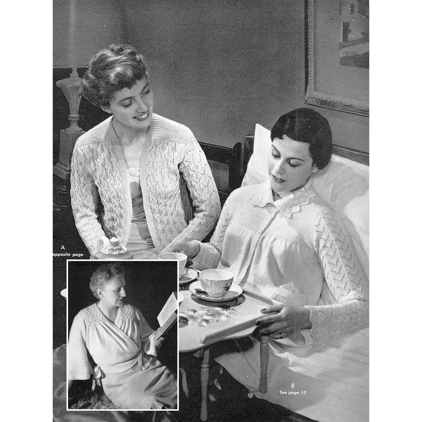 vintage knitting patterns download Day17Vintage B1052 Designs by Beehive for Restful Living