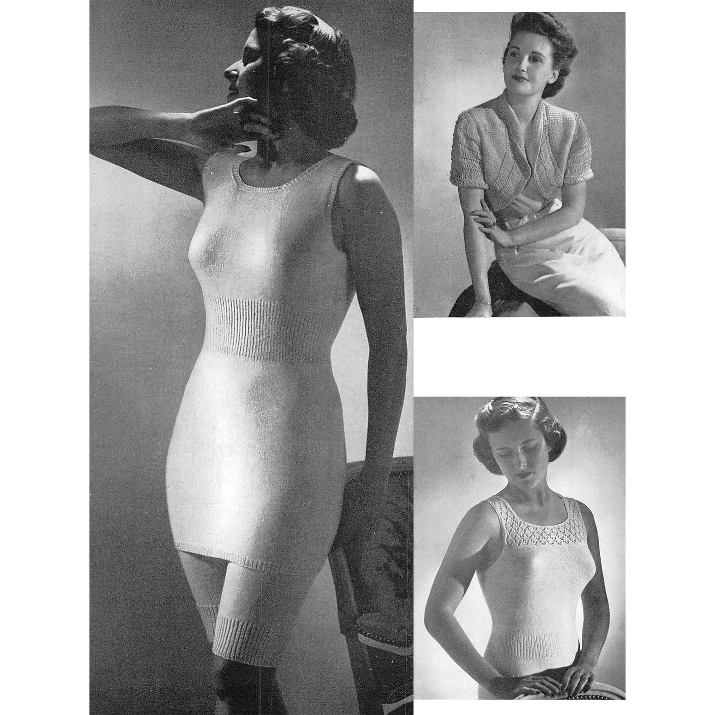 vintage knitting patterns download Day17Vintage B1052 Designs by Beehive for Restful Living