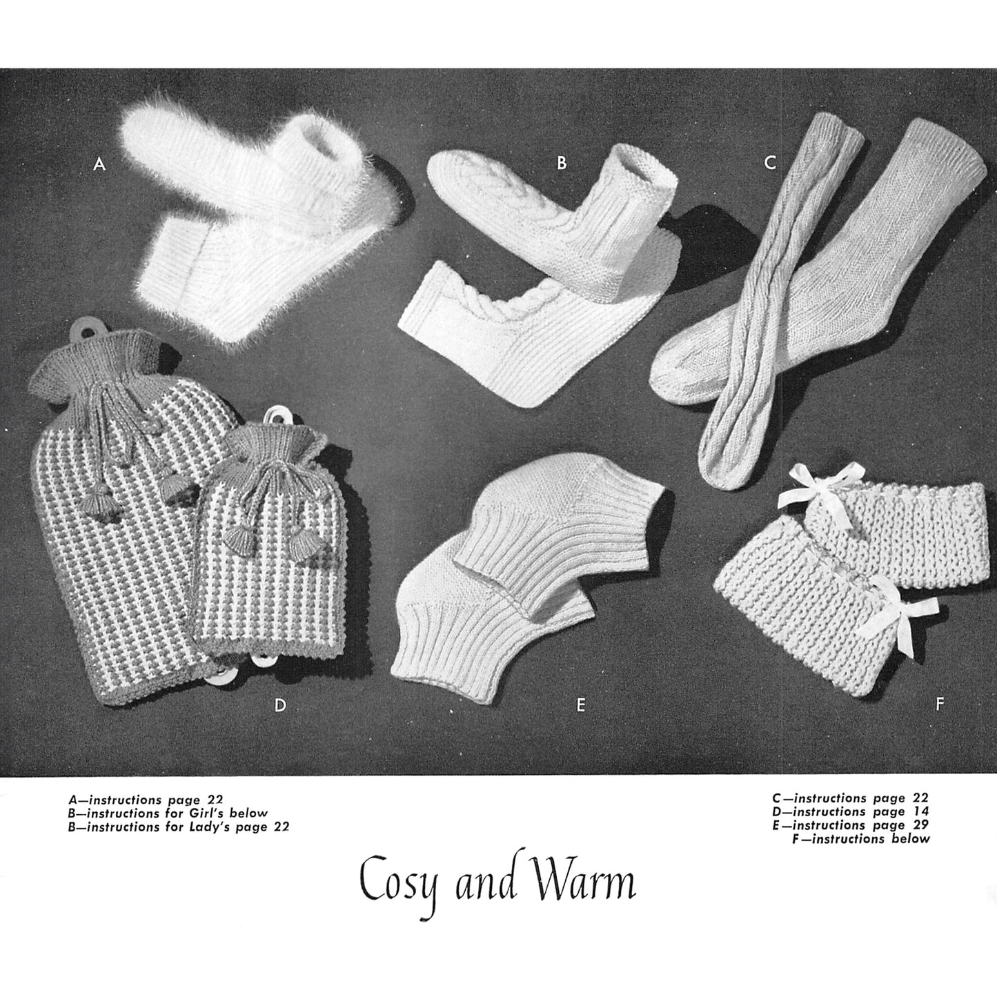 vintage knitting patterns download Day17Vintage B1052 Designs by Beehive for Restful Living