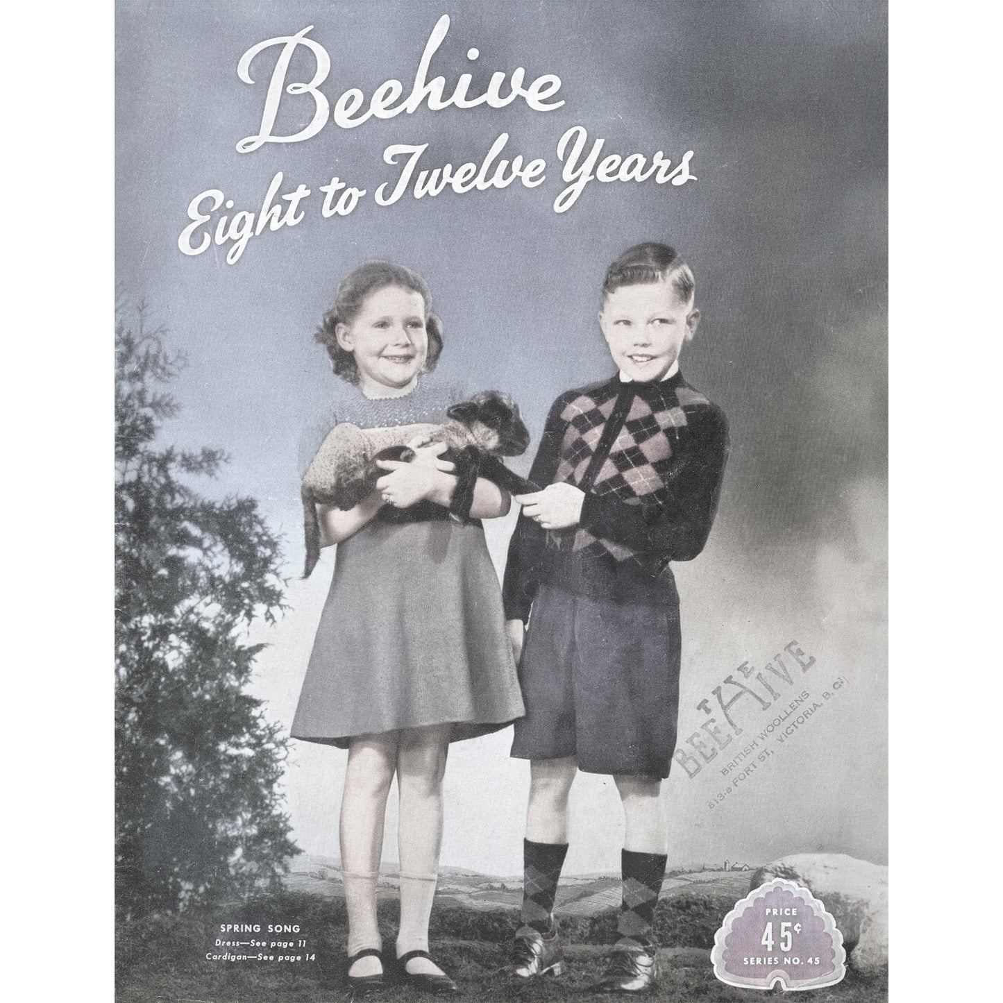 vintage knitting patterns download Day17Vintage B1054 Beehive Eight to Twelve Years No. 43