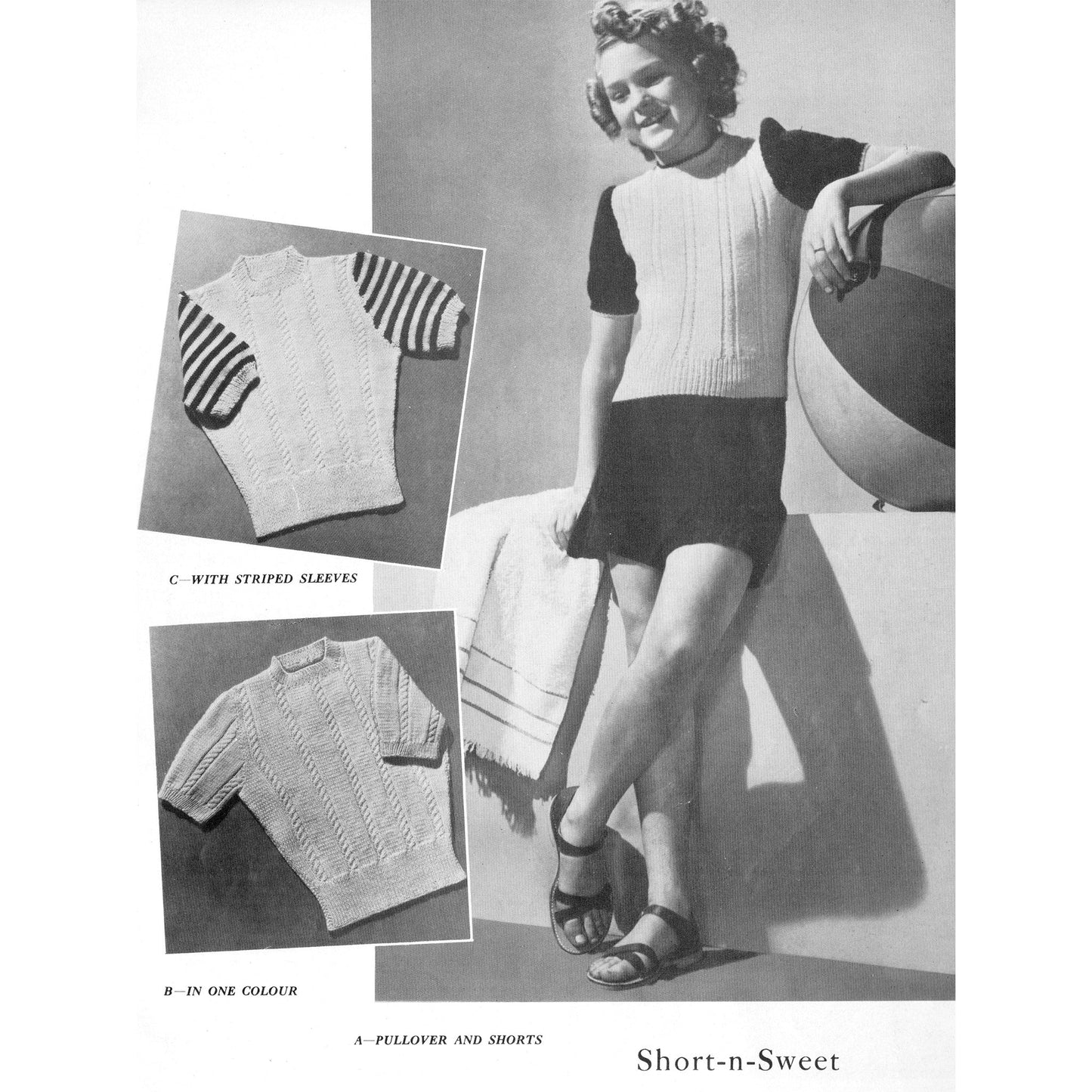 vintage knitting patterns download Day17Vintage B1054 Beehive Eight to Twelve Years No. 43