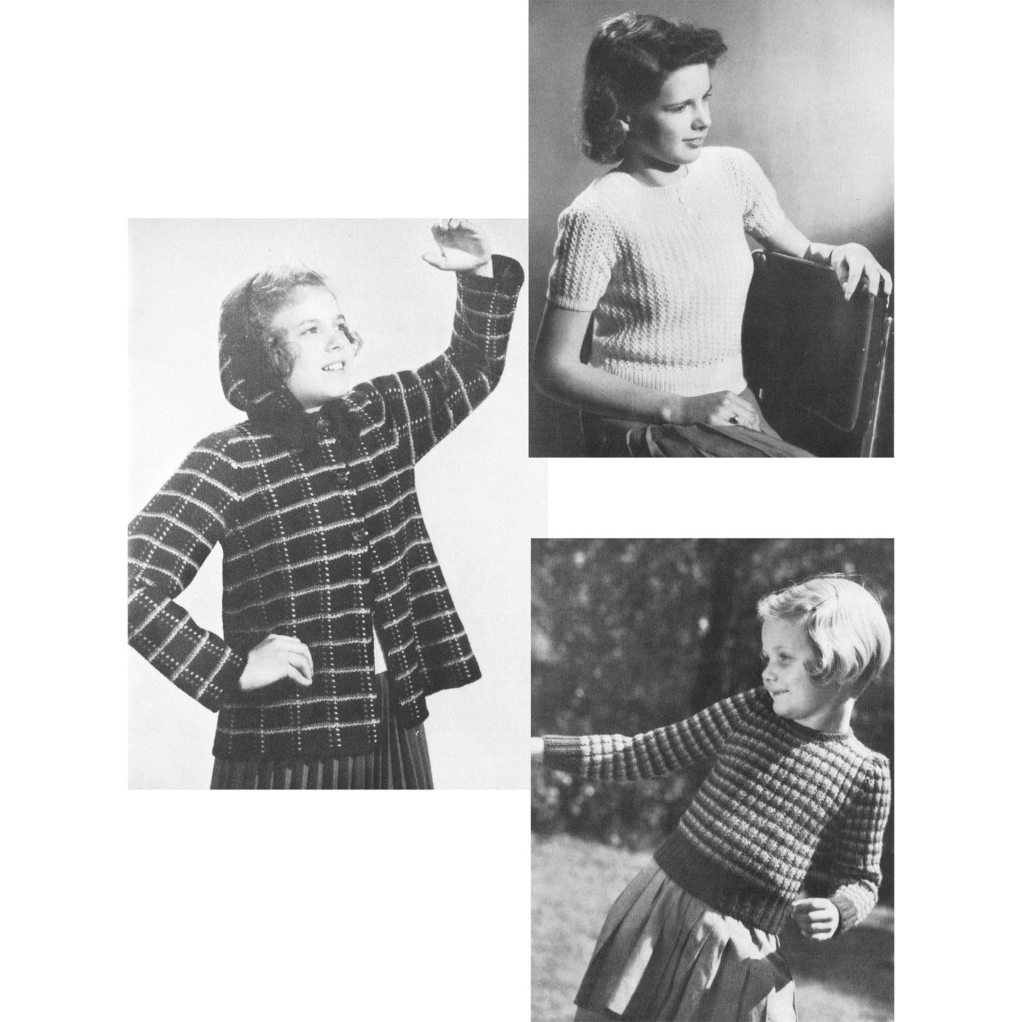 vintage knitting patterns download Day17Vintage B1054 Beehive Eight to Twelve Years No. 43
