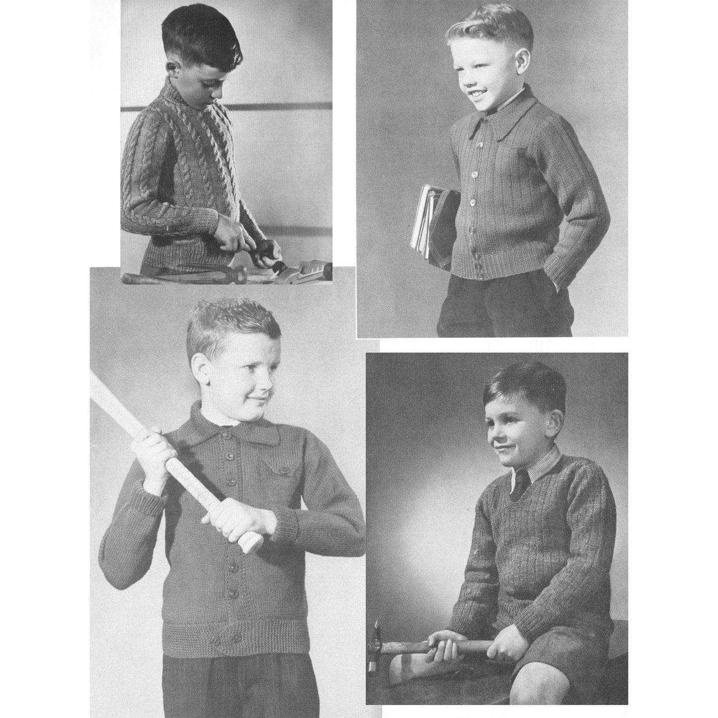 vintage knitting patterns download Day17Vintage B1054 Beehive Eight to Twelve Years No. 43