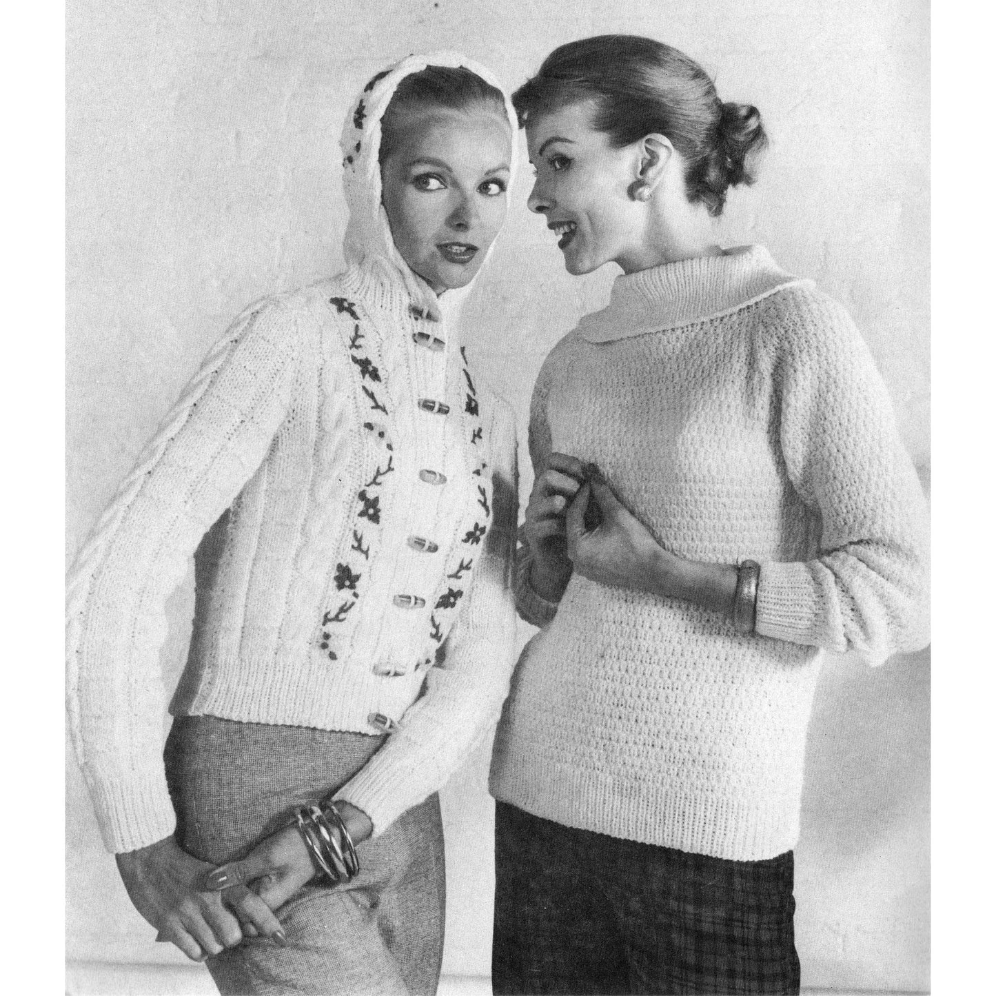 vintage knitting patterns download Day17Vintage B1055 Harding Handknits for Ladies No. 105