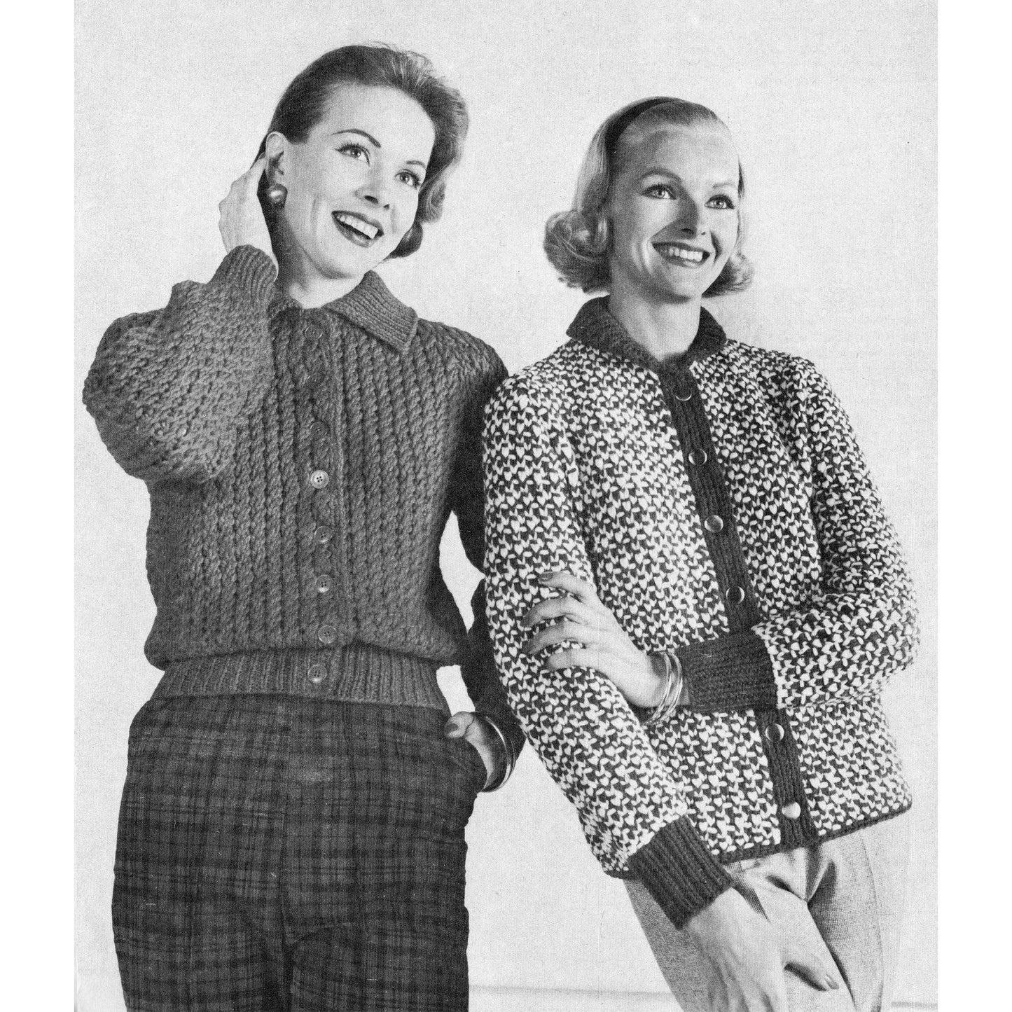 vintage knitting patterns download Day17Vintage B1055 Harding Handknits for Ladies No. 105