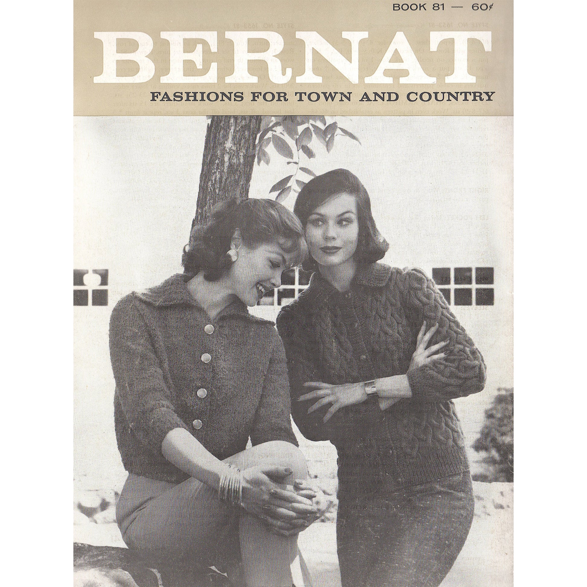 vintage knitting patterns download Day17Vintage B1061 Bernat Fashions for Town and Country Book 81