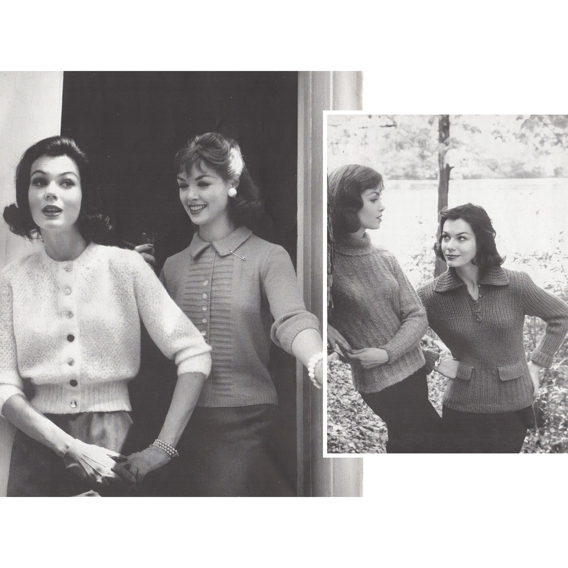 vintage knitting patterns download Day17Vintage B1061 Bernat Fashions for Town and Country Book 81