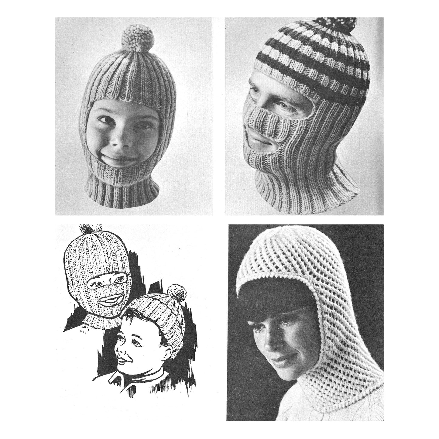 vintage knitting patterns download Day17Vintage B1063 Winter Headwear by Beehive Patons Book 118