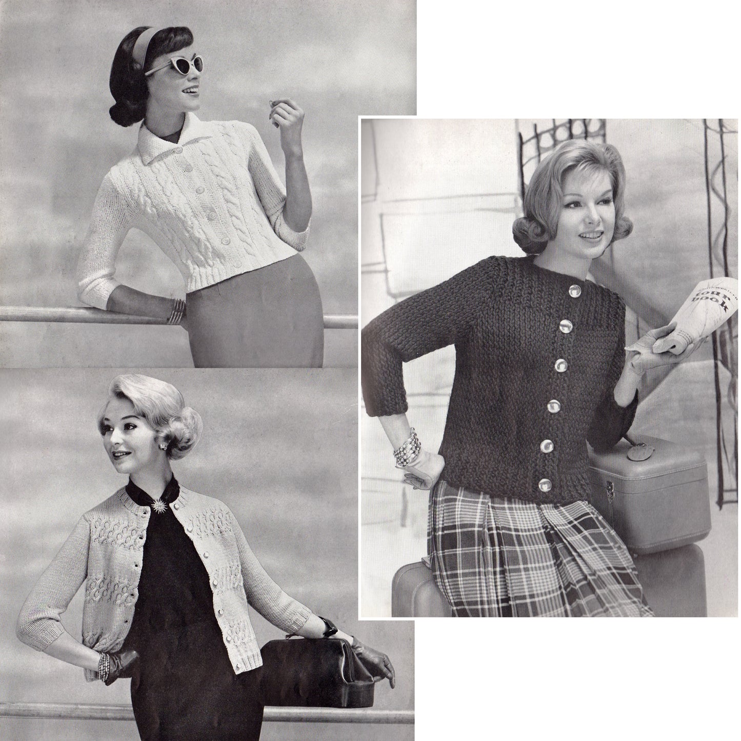 vintage knitting patterns download Day17Vintage B1075 Bear Brand Easy to Knit Fashions for Resort and Sport Vol. 358
