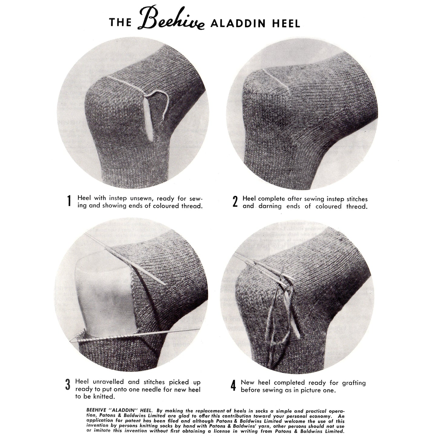 vintage knitting patterns download Day17Vintage B1079 Hand Knit Socks by Beehive No. 37 Pattern Booklet