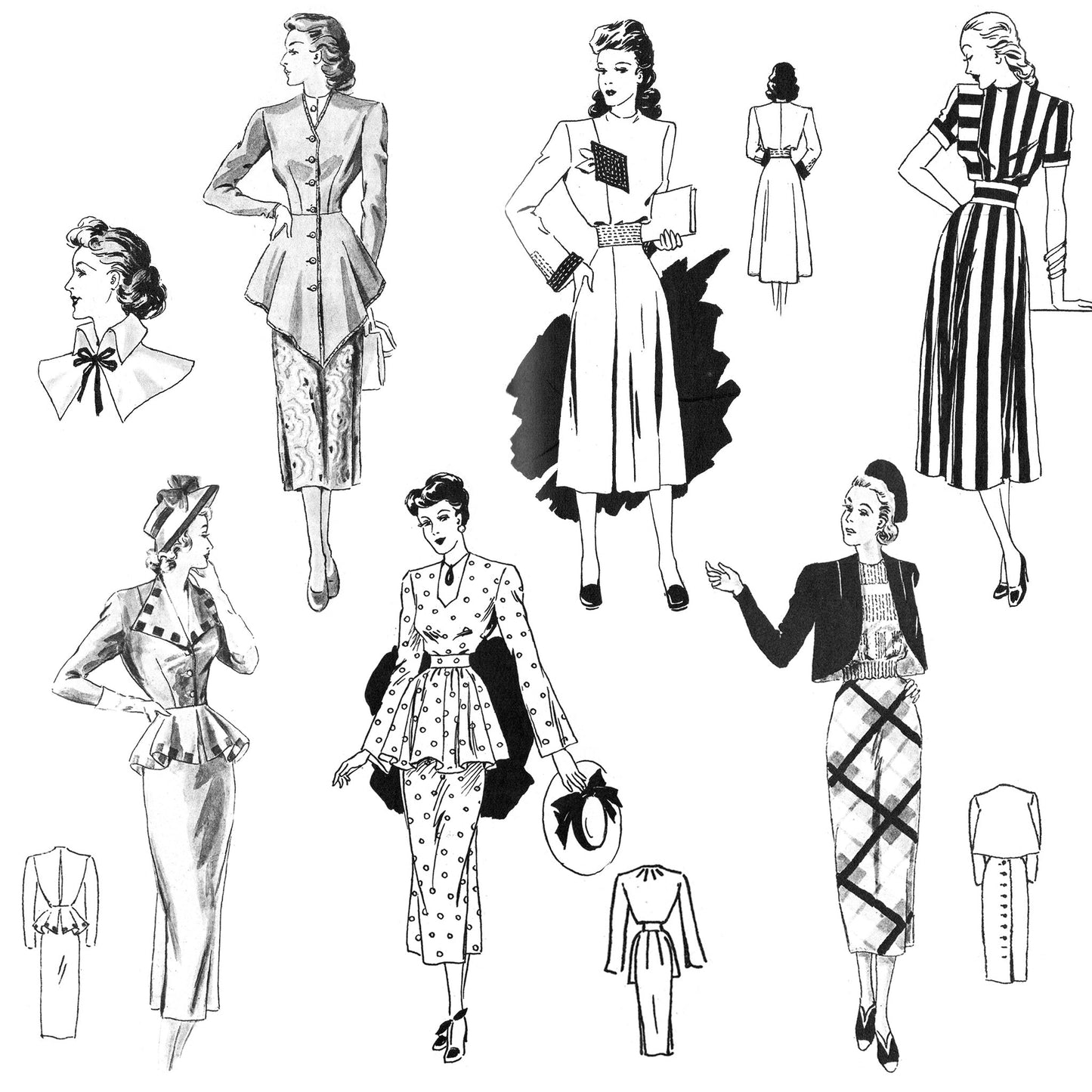 vintage knitting patterns download Day17Vintage B1068 1949 German Pattern Drafting Book for Sewing