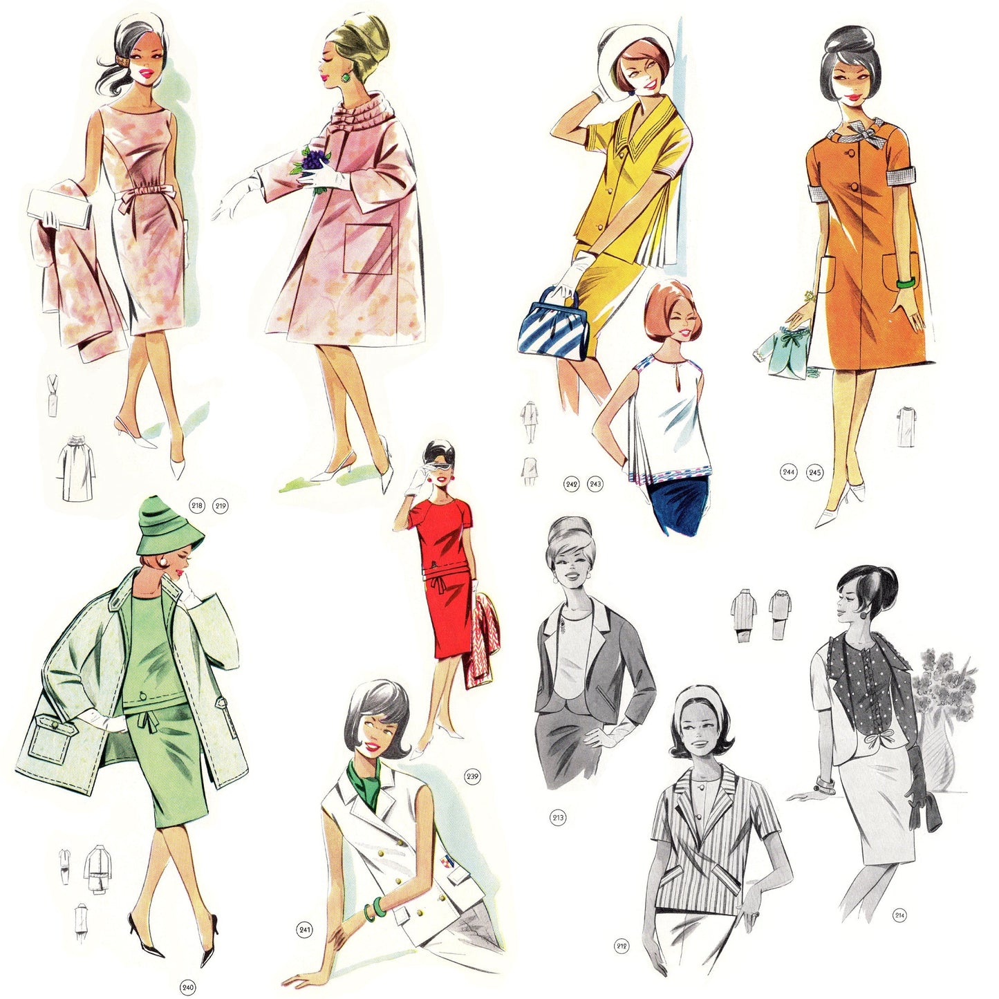 vintage knitting patterns download Day17Vintage B1070 Vintage 1960s German Pattern Drafting Book for Sewing