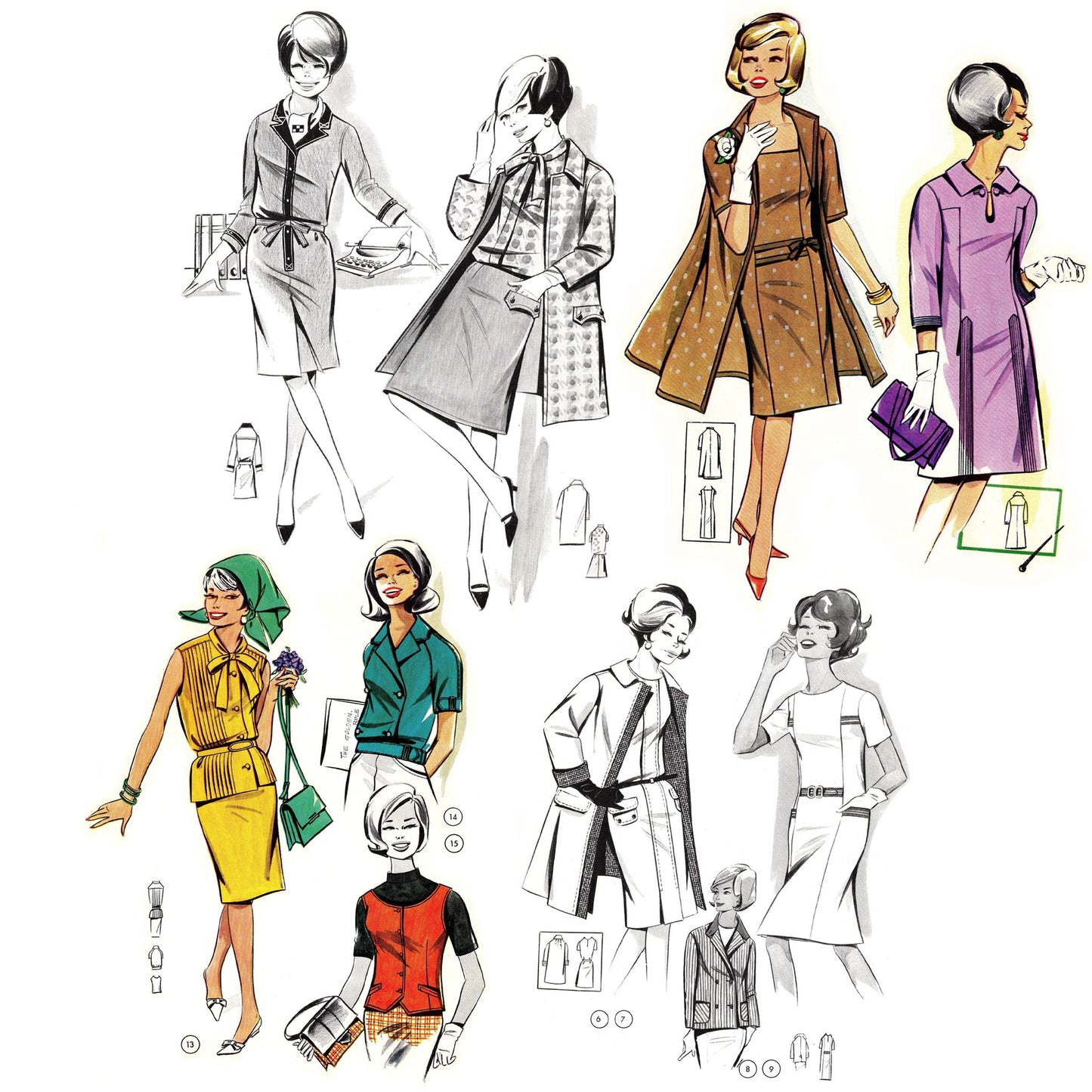 vintage knitting patterns download Day17Vintage B1070 Vintage 1960s German Pattern Drafting Book for Sewing