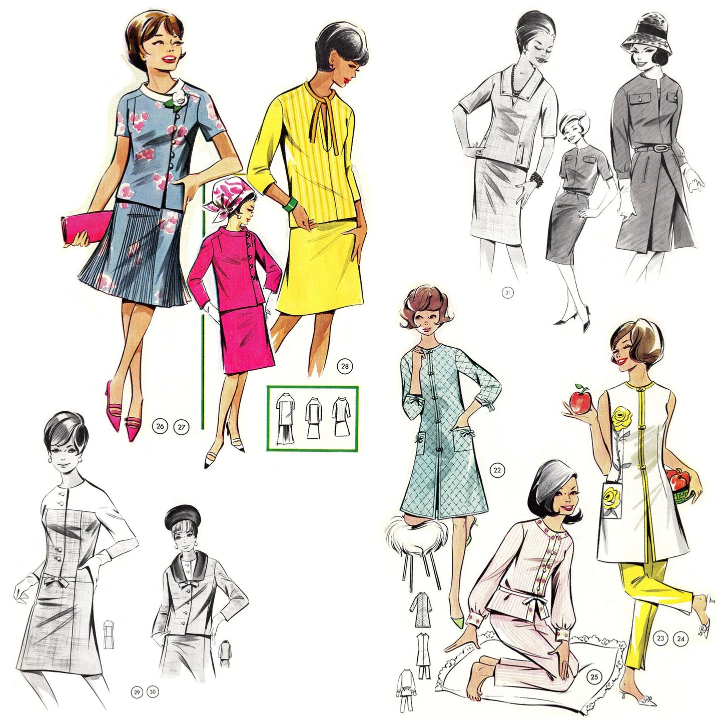 vintage knitting patterns download Day17Vintage B1070 Vintage 1960s German Pattern Drafting Book for Sewing