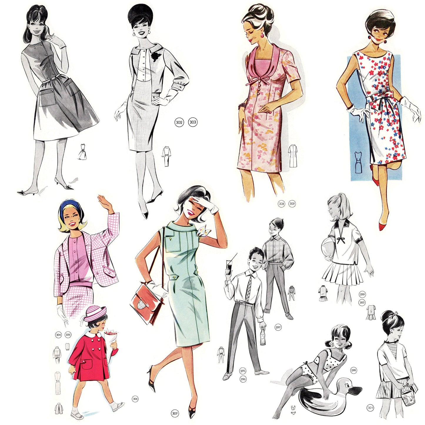 vintage knitting patterns download Day17Vintage B1070 Vintage 1960s German Pattern Drafting Book for Sewing