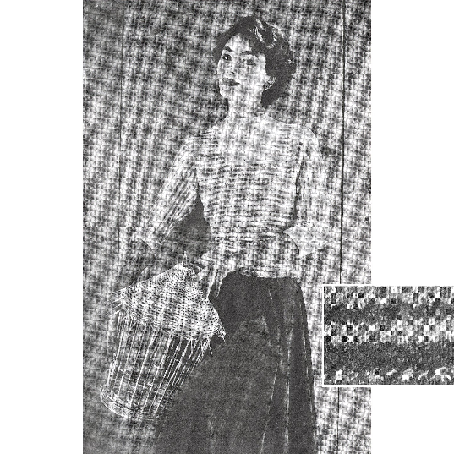 vintage knitting patterns download Day17Vintage B1001 Stitcraft Magazine April 1955
