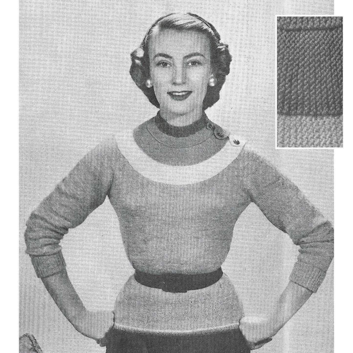 vintage knitting patterns download Day17Vintage B1001 Stitcraft Magazine April 1955
