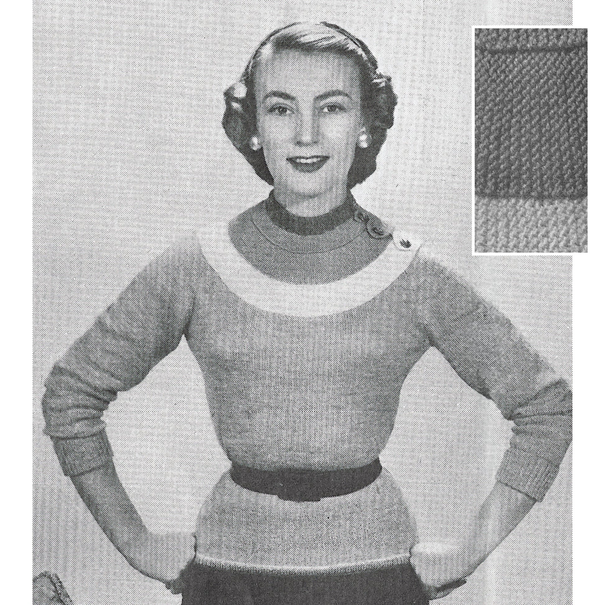 vintage knitting patterns download Day17Vintage B1001 Stitcraft Magazine April 1955