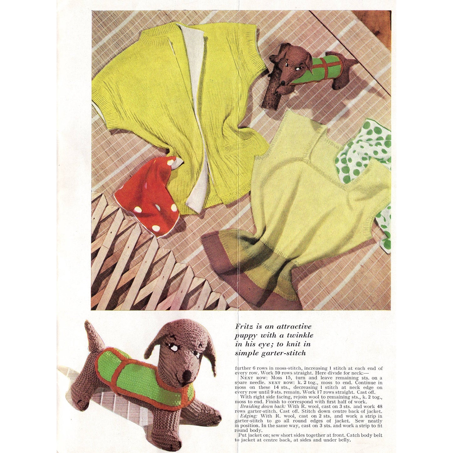 vintage knitting patterns download Day17Vintage B1003 Stitchcraft Magazine August 1956