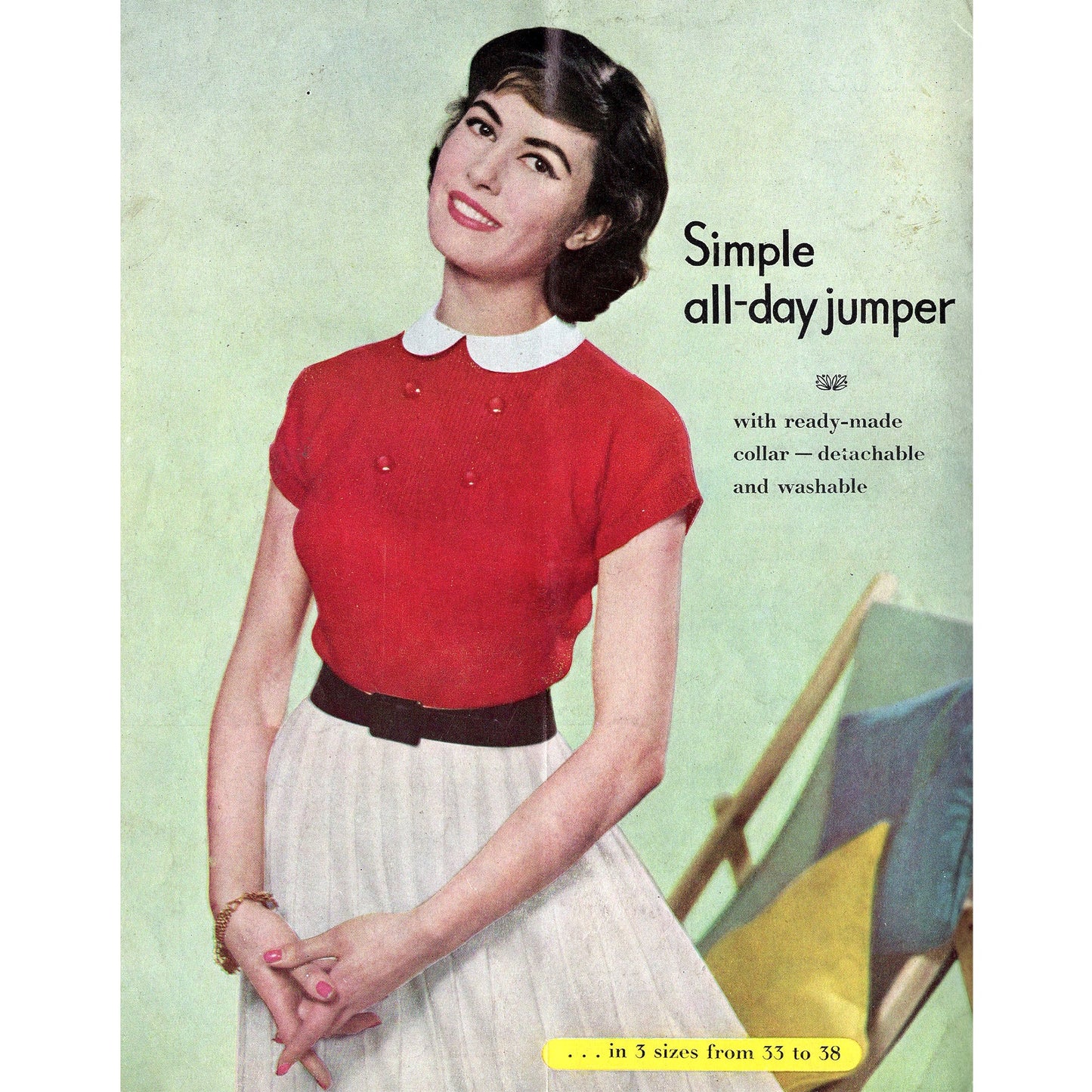 vintage knitting patterns download Day17Vintage B1004 Stitchcraft Magazine August 1957
