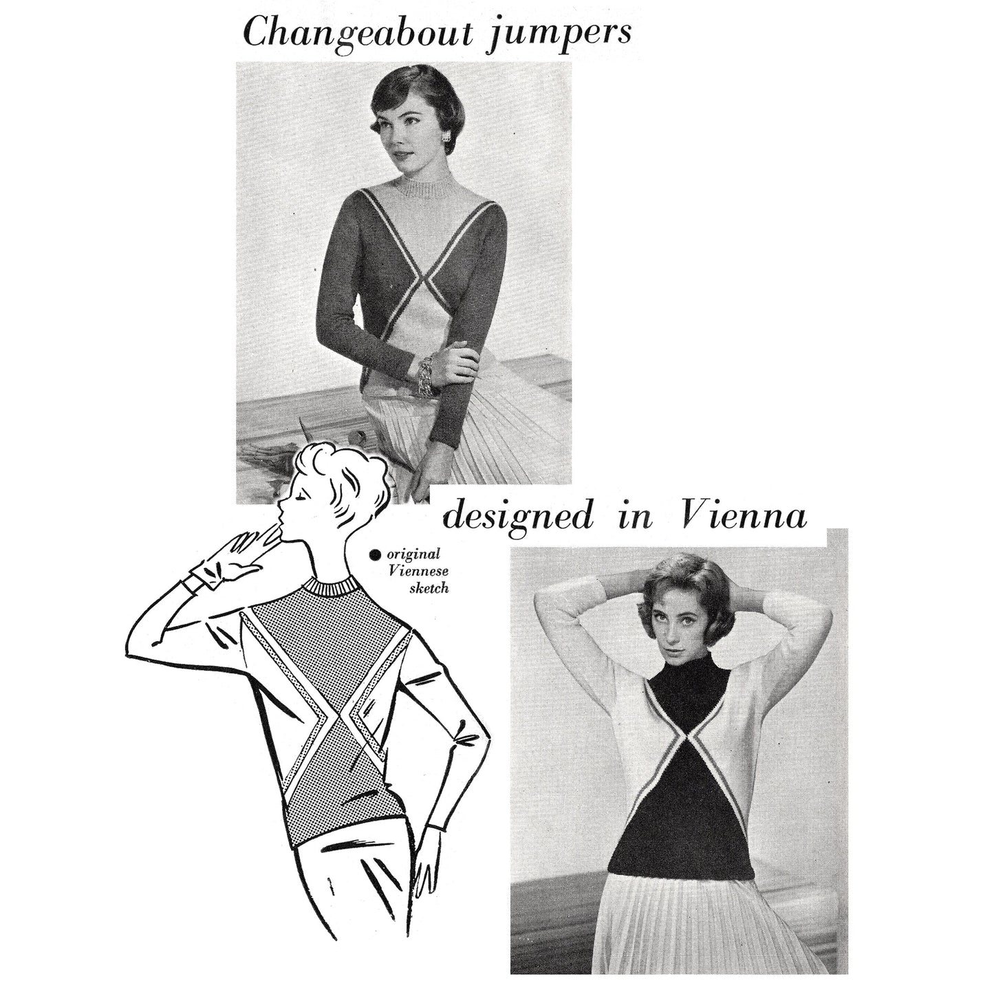 vintage knitting patterns download Day17Vintage B1004 Stitchcraft Magazine August 1957