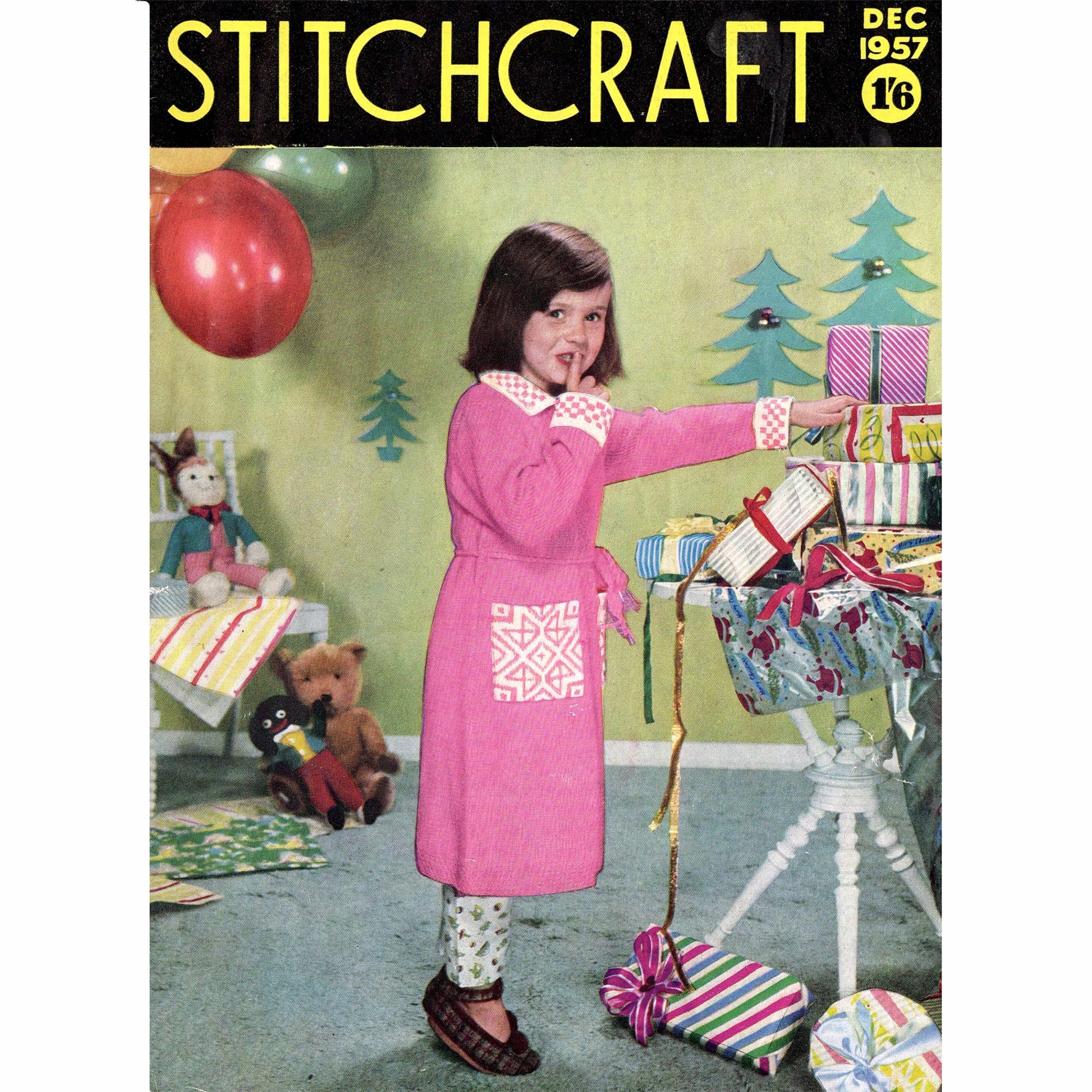 vintage knitting patterns download Day17Vintage B1006 Stitchcraft Magazine December 1957