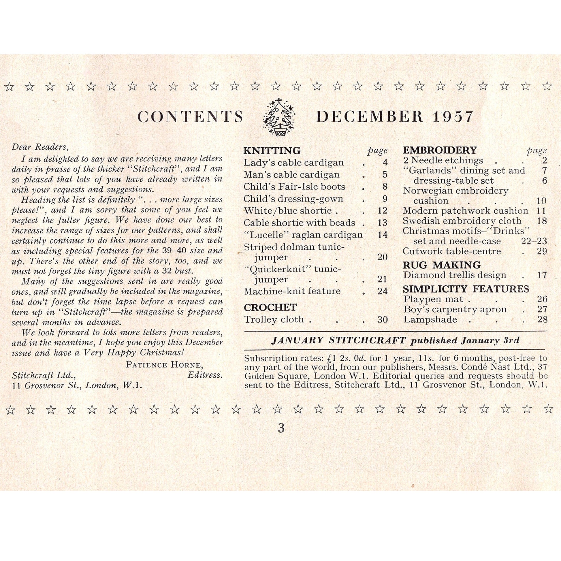 vintage knitting patterns download Day17Vintage B1006 Stitchcraft Magazine December 1957