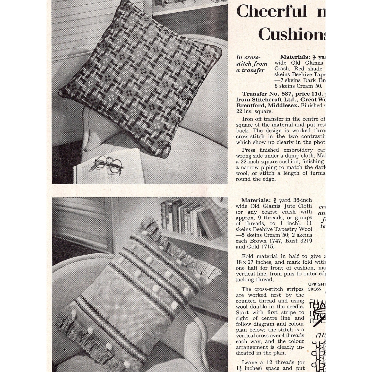vintage knitting patterns download Day17Vintage B1008 Stitchcraft Magazine March 1955