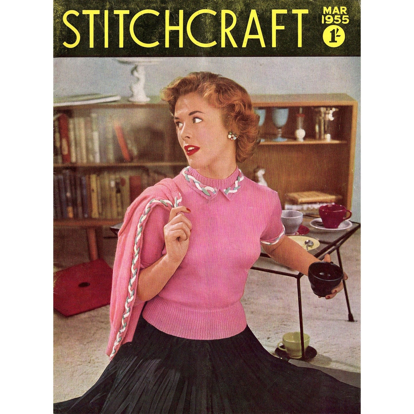 vintage knitting patterns download Day17Vintage B1008 Stitchcraft Magazine March 1955