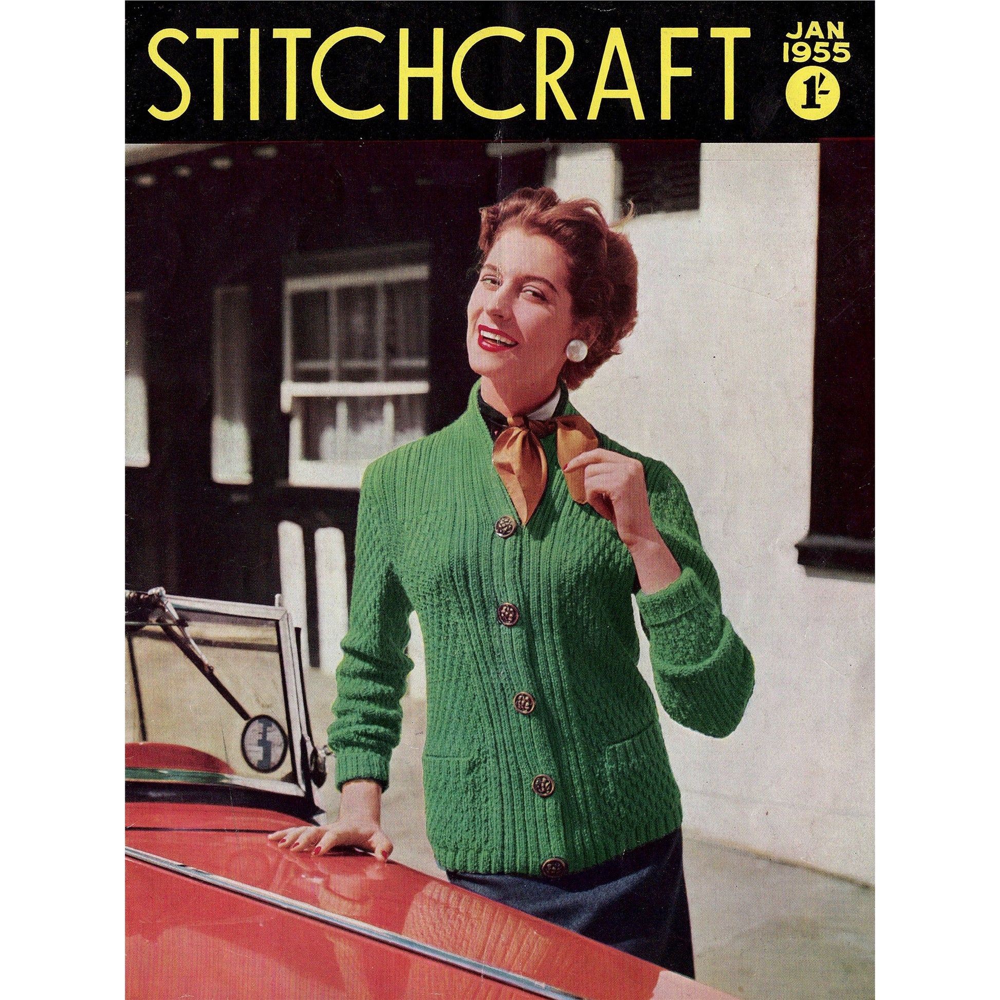 vintage knitting patterns download Day17Vintage B1009 Stitchcraft Magazine January 1955