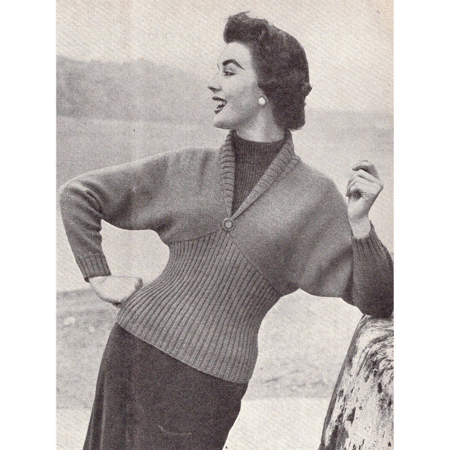 vintage knitting patterns download Day17Vintage B1009 Stitchcraft Magazine January 1955